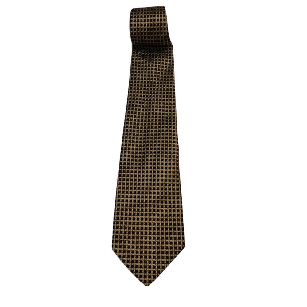 Robert Talbot Carters Mens Best of Class Geometric Silk Necktie Yellow Black